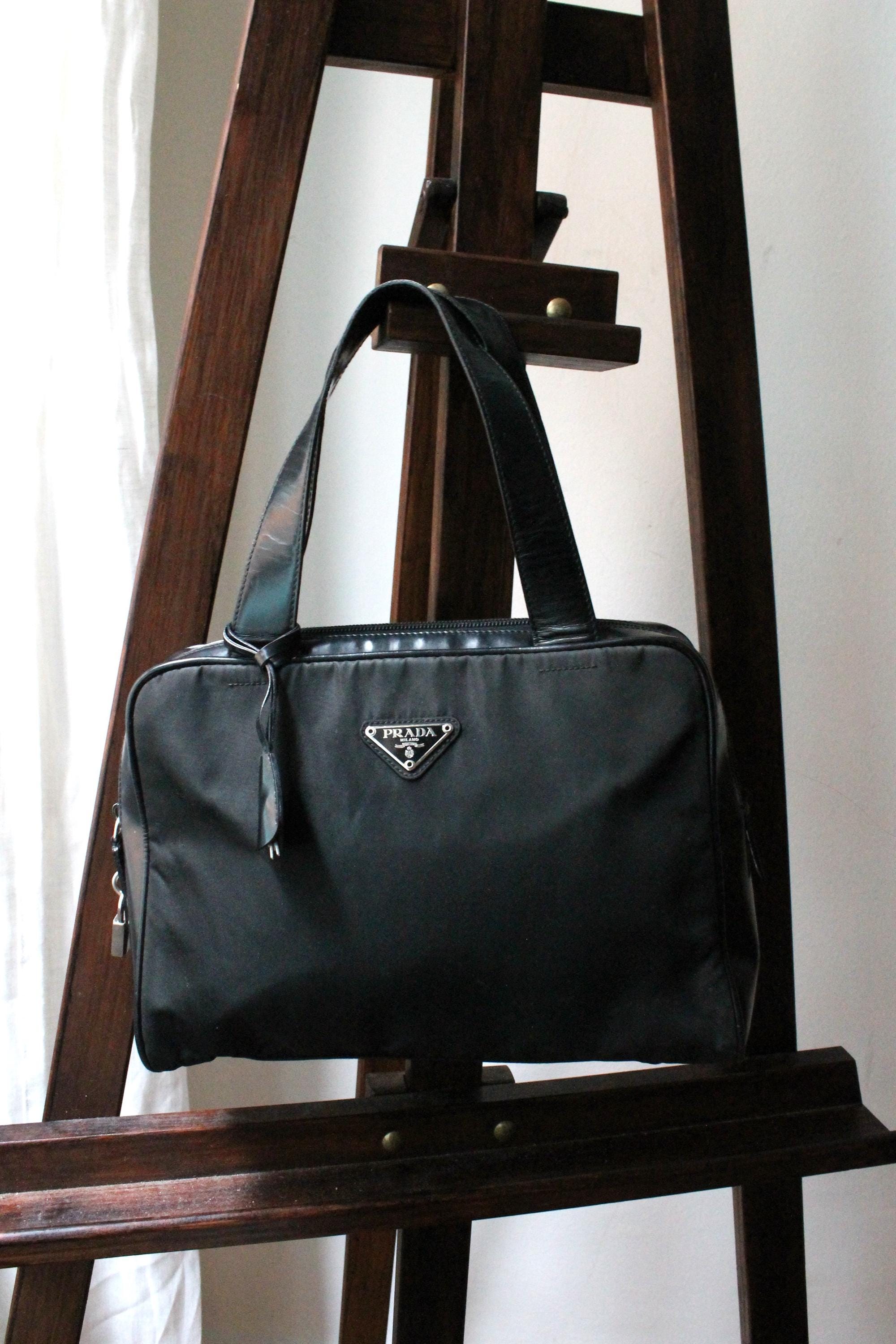 Prada Re-edition 1995 Handbag in Canvas and Patent Leather - Etsy