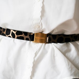 Chanel panther pattern leather belt size 34 - XS