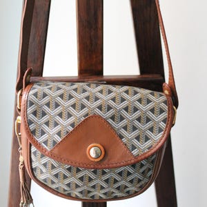 Goyard – Vintage handbag in Goyard canvas and leather