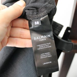 Balmain denim rok, nieuw met prijskaartjes, maat 38 afbeelding 14