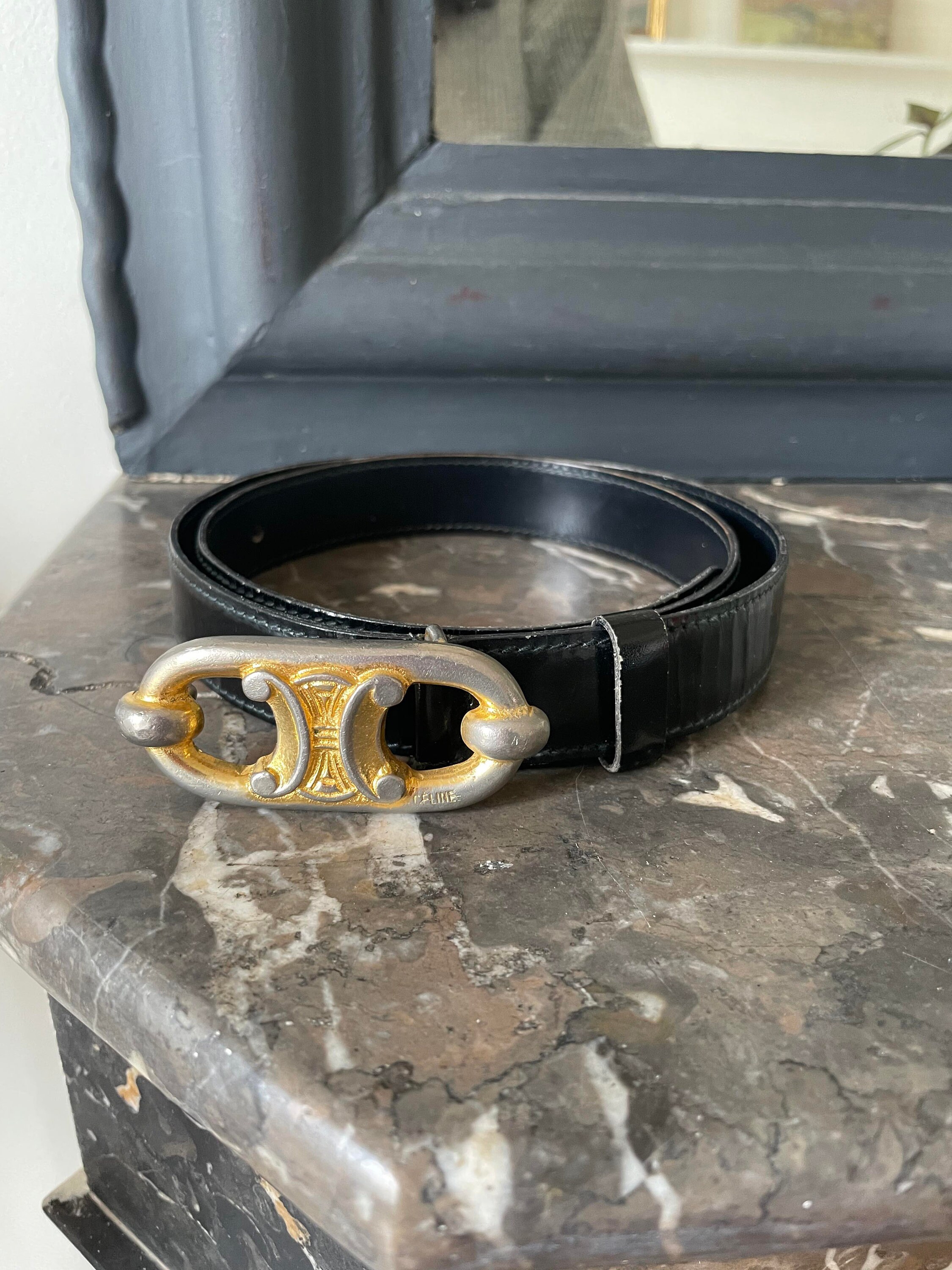 Céline Vintage Belt Triumph Model in Patent Leather - Etsy Céline Vintage Belt Triumph Model in Patent Leather - Etsy