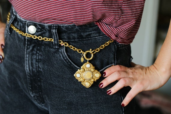 Ceinture Chaîne En Métal Doré - Style Bohème Western, Réglable (~116 Cm), Pour Robes, Jeans, Tenues Festival