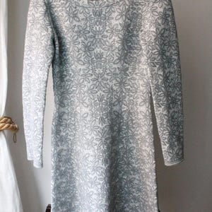 Alaïa white dress with grey floral pattern, new with tags, size 38