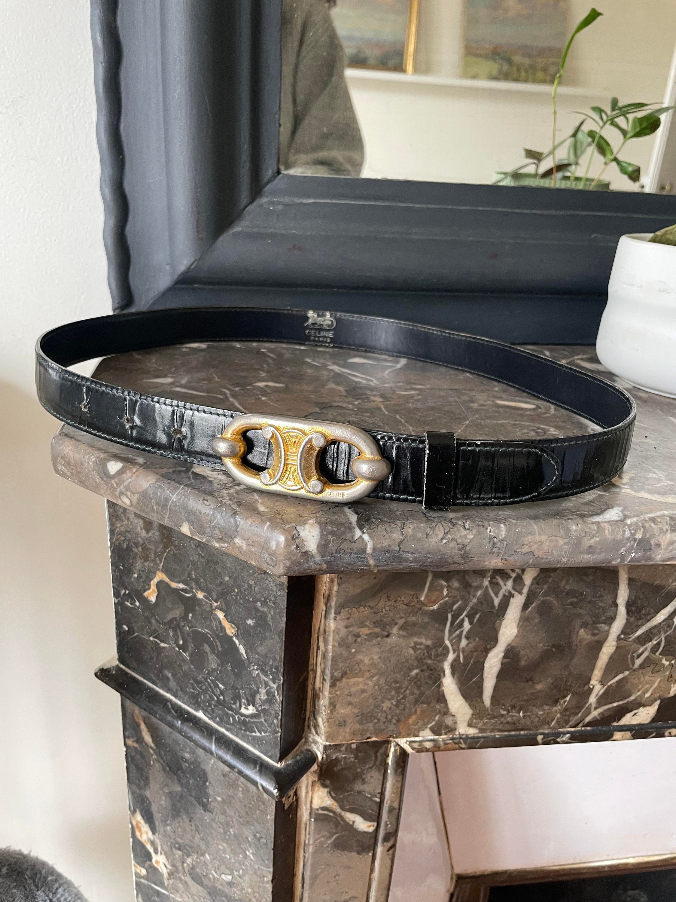 Céline Vintage Belt Triumph Model in Patent Leather - Etsy Céline Vintage Belt Triumph Model in Patent Leather - Etsy