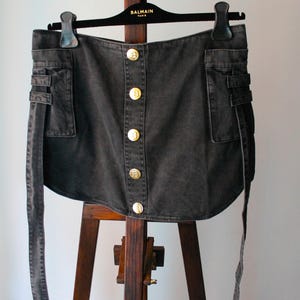 Balmain denim rok, nieuw met prijskaartjes, maat 38 afbeelding 5