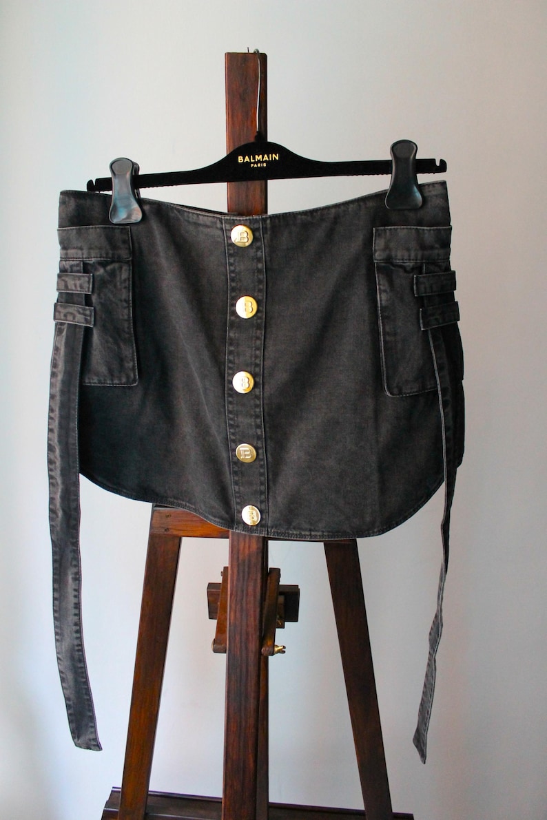 Balmain denim rok, nieuw met prijskaartjes, maat 38 afbeelding 5