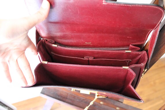 Old Celine Long Wallet Triumph Vintage Stylish Compact