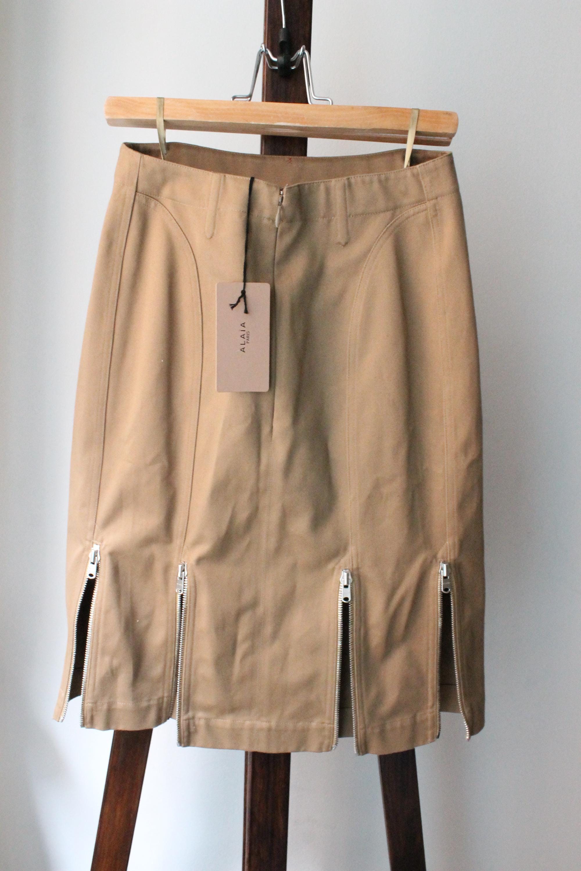 Jupe Alaïa évasée En Coton Brodé - Taille 38 IT (34 FR) - Neuf Avec Imperfections