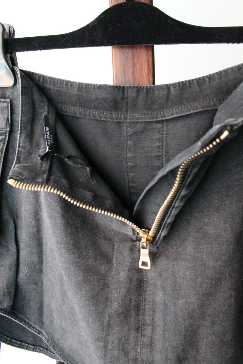 Balmain denim rok, nieuw met prijskaartjes, maat 38 afbeelding 10