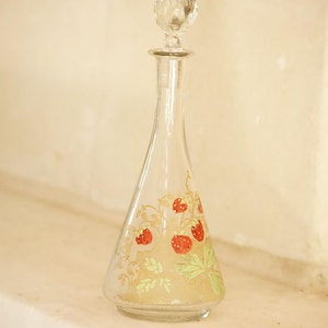 Legras (Late 19th century) - Enamelled glass liqueur carafe