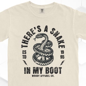 Schlange In Mein Stiefel Toy Story Shirt | Disney-Hemd für Männer | Disney T-Shirt für Jungs | Woody Toy Story Shirt für Männer