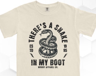 Camiseta de Toy Story "La serpiente en la bota" / Camiseta Disney para hombre / Camiseta Disney para chicos / Camiseta de Woody de Toy Story para hombre