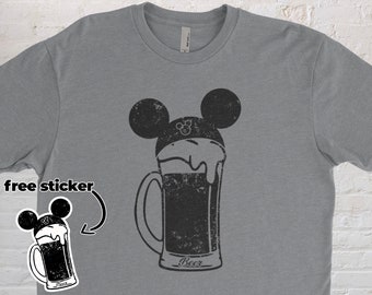 Camiseta de Mickey Disney con cerveza / Camiseta Disneyworld para hombre / Camiseta Disneyworld / Camiseta divertida Disney / Camiseta bebiendo en Disney
