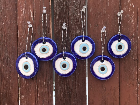 Handmade Ceramic Handmade Clay Evil Eye Potter, Nazar Hanging