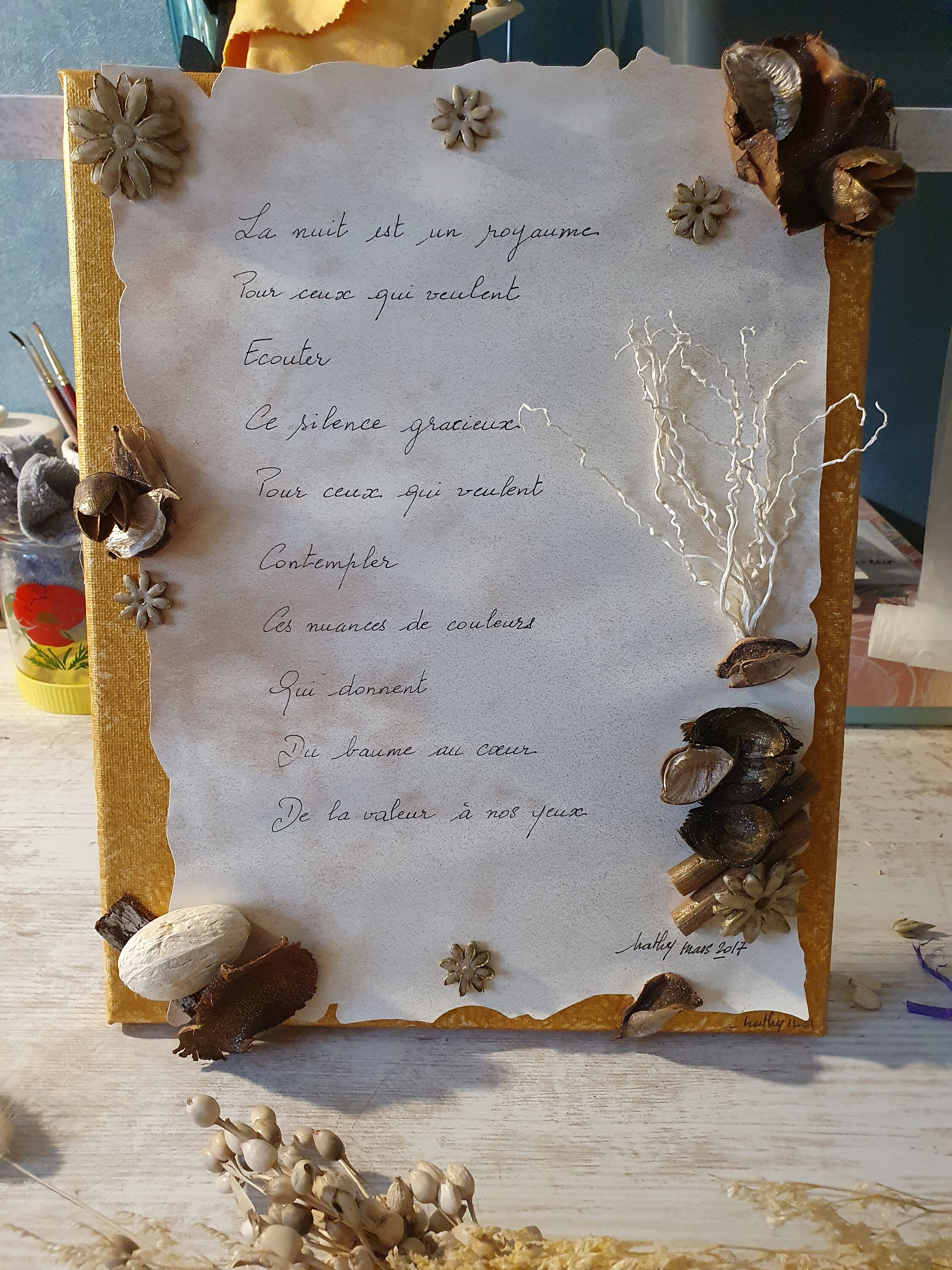 Prélude - Poème et Peinture sur Toile