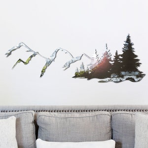 Metal Mountain Wall Art, Mountain Wall Decor, Mountain Metal Sign, Mountain Wall Hanging, Mountain Gifts, Mountain Sign, Mountain Wall Decor