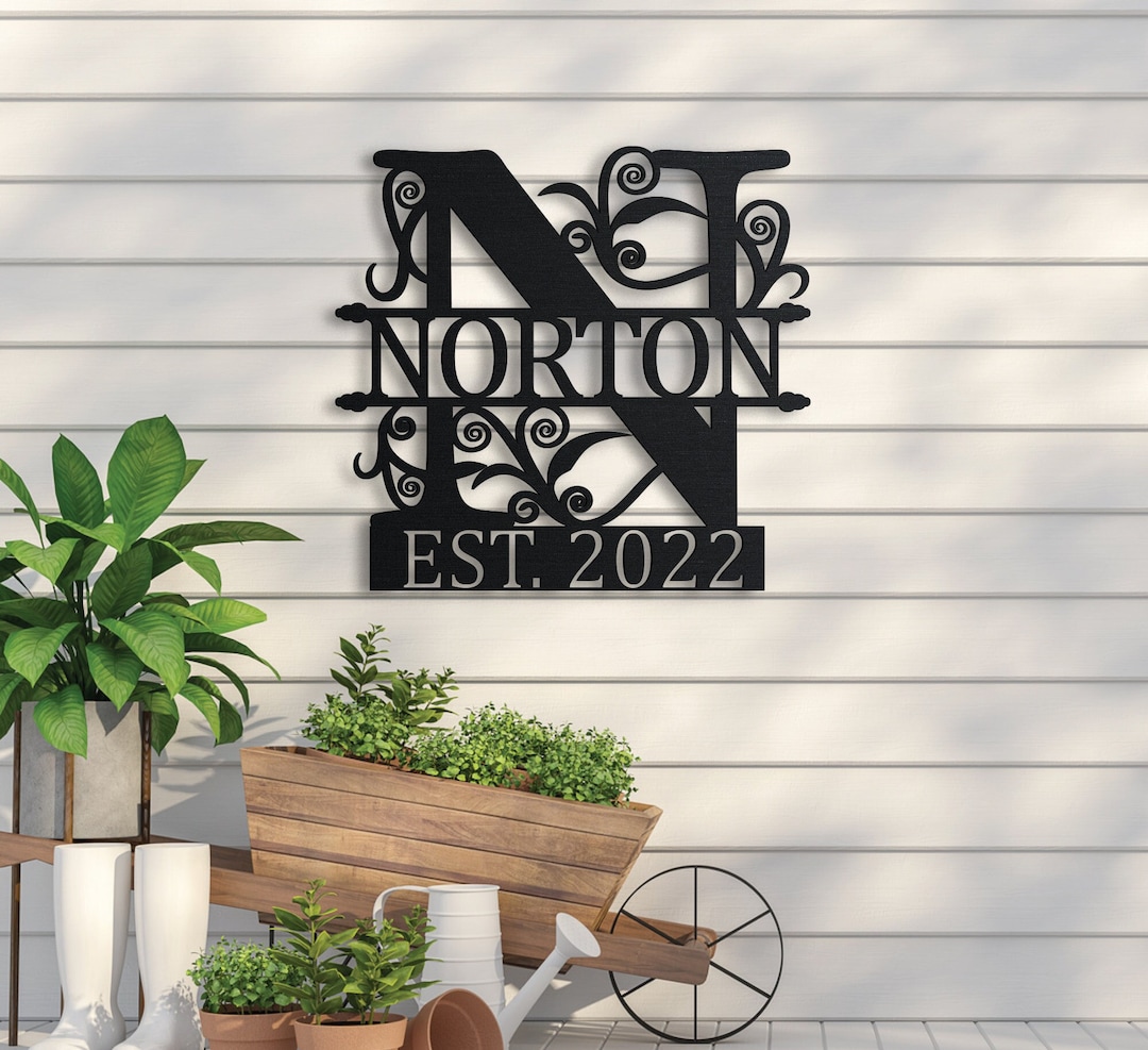 Custom Metal Signs Metal Wall Art Family Name Sign last Name Sign