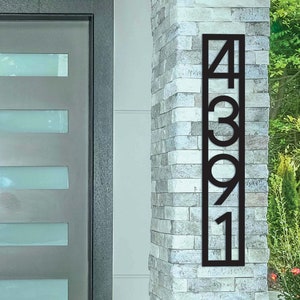 Vertical House Numbers, Modern House Numbers, House Address Sign, Modern Address Sign - Address Number Sign - Address Numbers