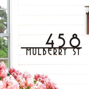 Metal Address Sign, Modern Address Sign, Address Sign, Address Numbers, Modern House Numbers, House Number Sign, House Number Plaque