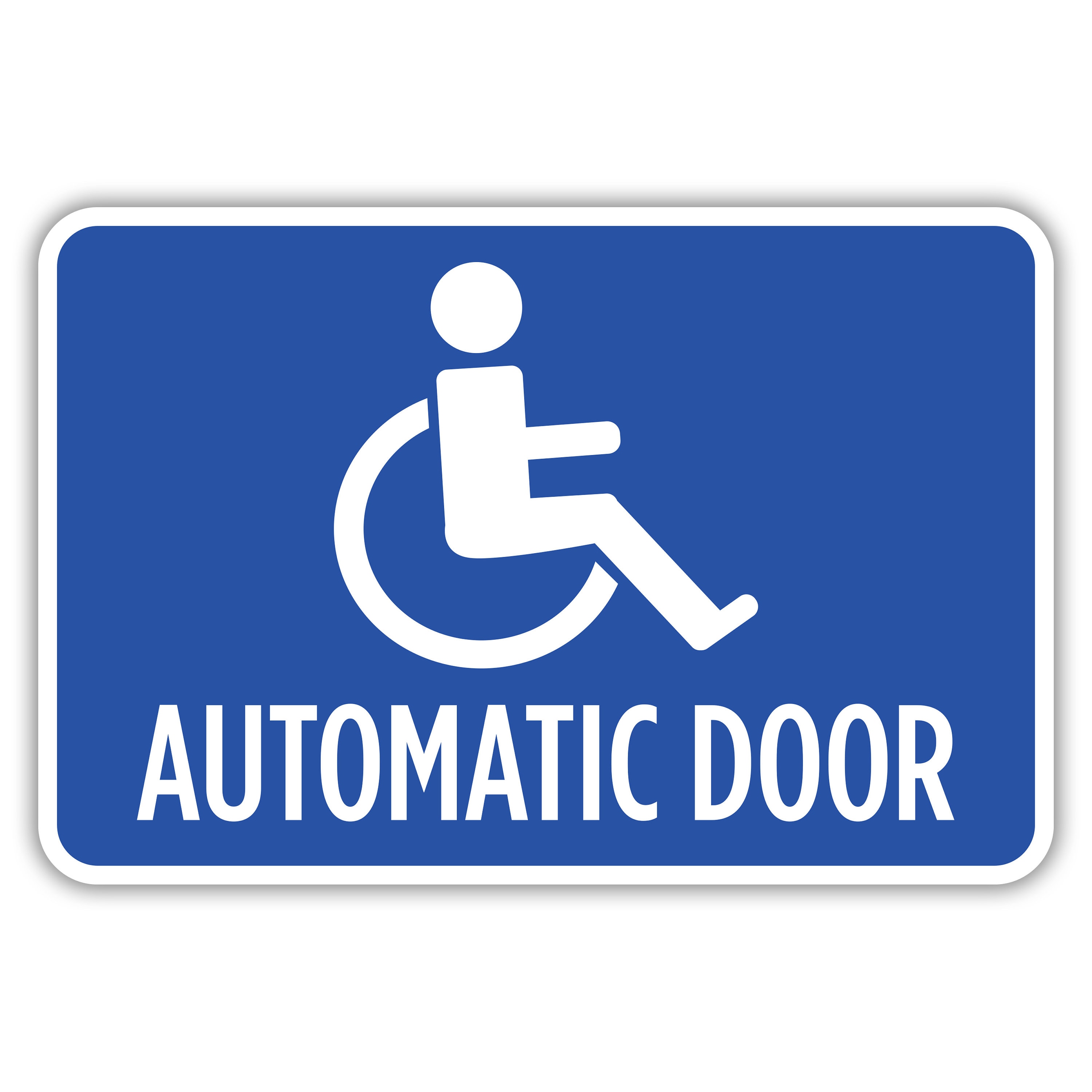 ADA Automatic Door Aluminum Sign, ADA Sign
