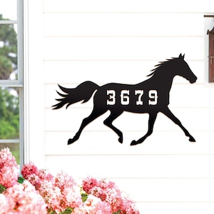 Metal Horse Address Sign, Custom Address Sign, Metal Horse Sign, Address Sign, Address Numbers, Personal Address Sign