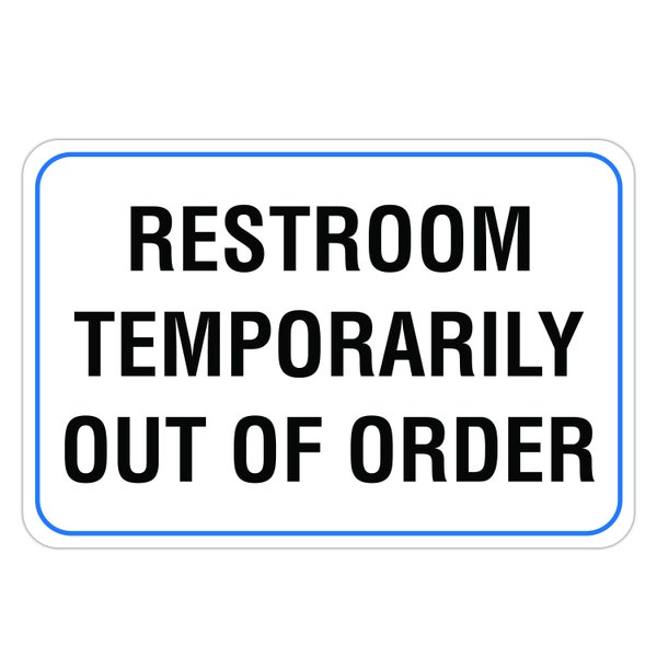 Bathroom Out of Order Sign - Etsy
