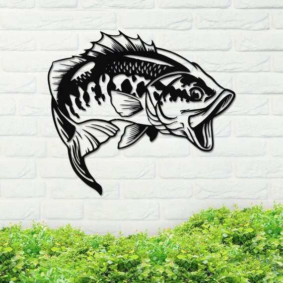 Metal Fishing Sign, Fishing Sign, Metal Fish Sign, Metal Fish Decor, Metal  Wall Art, Home Decor, Backyard Sign, Outdoor Decor 