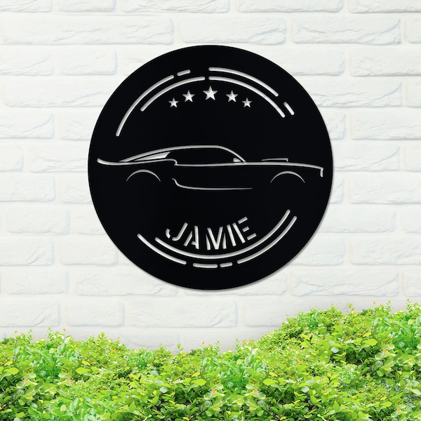 Metal Car Wall Art With Lights Etsy