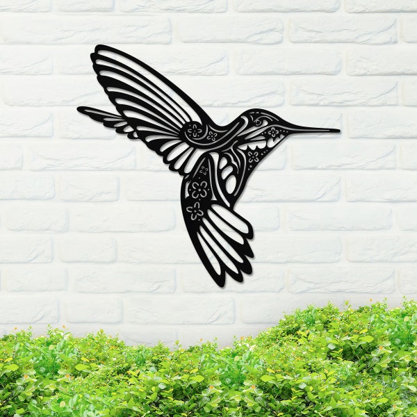 Metal Hummingbird Sign, Hummingbird Sign, Metal Hummingbird Sign, Metal Wall Art, Metal Sign, Housewarming Sign, Outdoor Decor