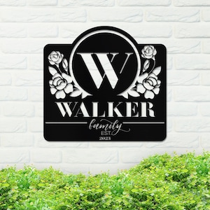 Metal Name Sign, Custom Metal Sign, Metal Name Sign, Custom Name Sign, Family Name Sign, Metal Family Sign, Home Decor, Backyard Sign