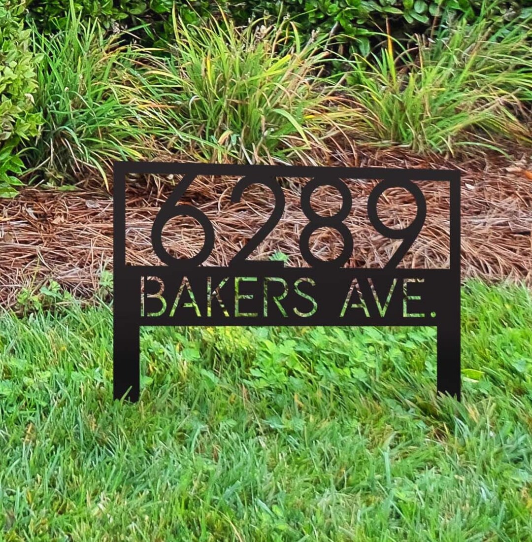 Personalized Metal Address Sign, Modern Address Sign, Realtor Gift Idea