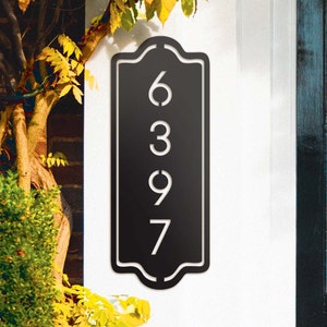 Vertical Address Sign, Address Sign, Address Numbers, Modern House Numbers, Address Plaque, Modern Address Sign, Vertical House Numbers