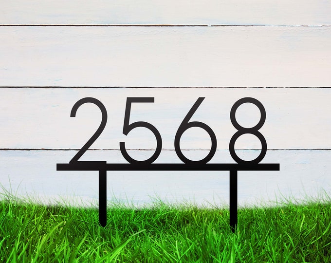 Custom Metal Large Address Signs With Stake, Personalized Metal Yard Address Signs With Stakes, Custom Lawn Address Signs For Yard, Address Signs For Houses