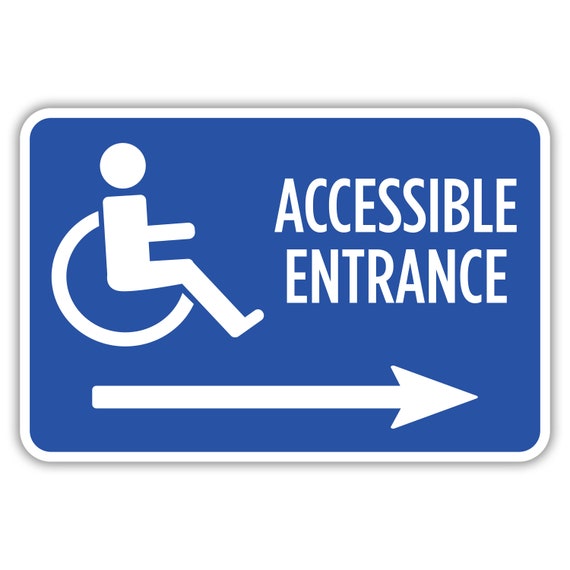 ADA Accessible Entrance Aluminum Sign ADA Sign Etsy