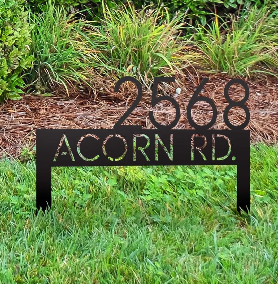 Personalized Metal Address Sign, Modern Address Sign, Realtor Gift Idea