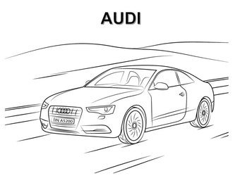 96  Car Coloring Pages Audi  Latest HD