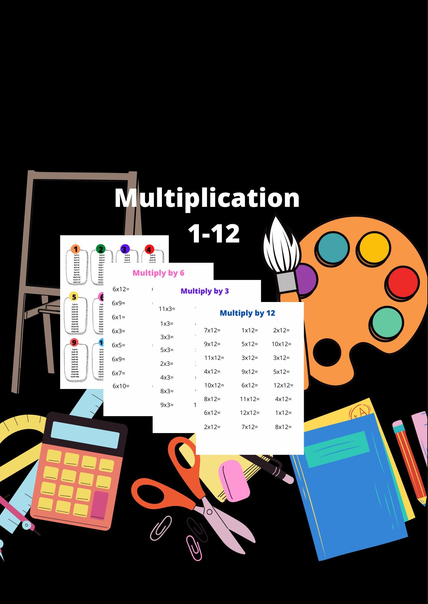 Printable Multiplication Worksheets Downloadable Etsy