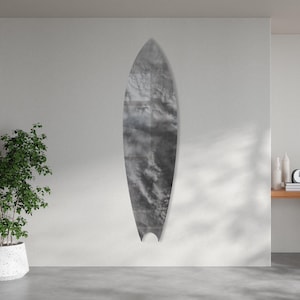 Surfbrett Wandkunst – Satelliten Wolken – Glas Wandkunst – gehärtetes Glas – Hausdekoration – Wanddekoration – Wandskulptur