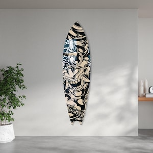 Surfbrett Wall Art - Barong Glas Wall Art - gehärtetes Glas - Wohndekoration - Wanddekoration - Wandskulptur - Interior