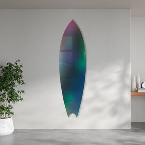 Surfbrett Wall Art - Glas Wand Kunst – gehärtetes Glas – Wand Dekoration – Wand Skulptur – Interior