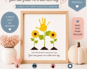 Sunflower Handprint Craft, Preschool Handprint Art PDF Download