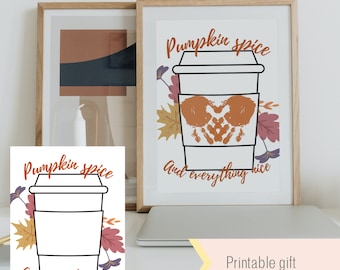 Pumpkin spice handprint keepsake