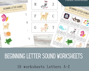 Beginning letter sounds worksheets