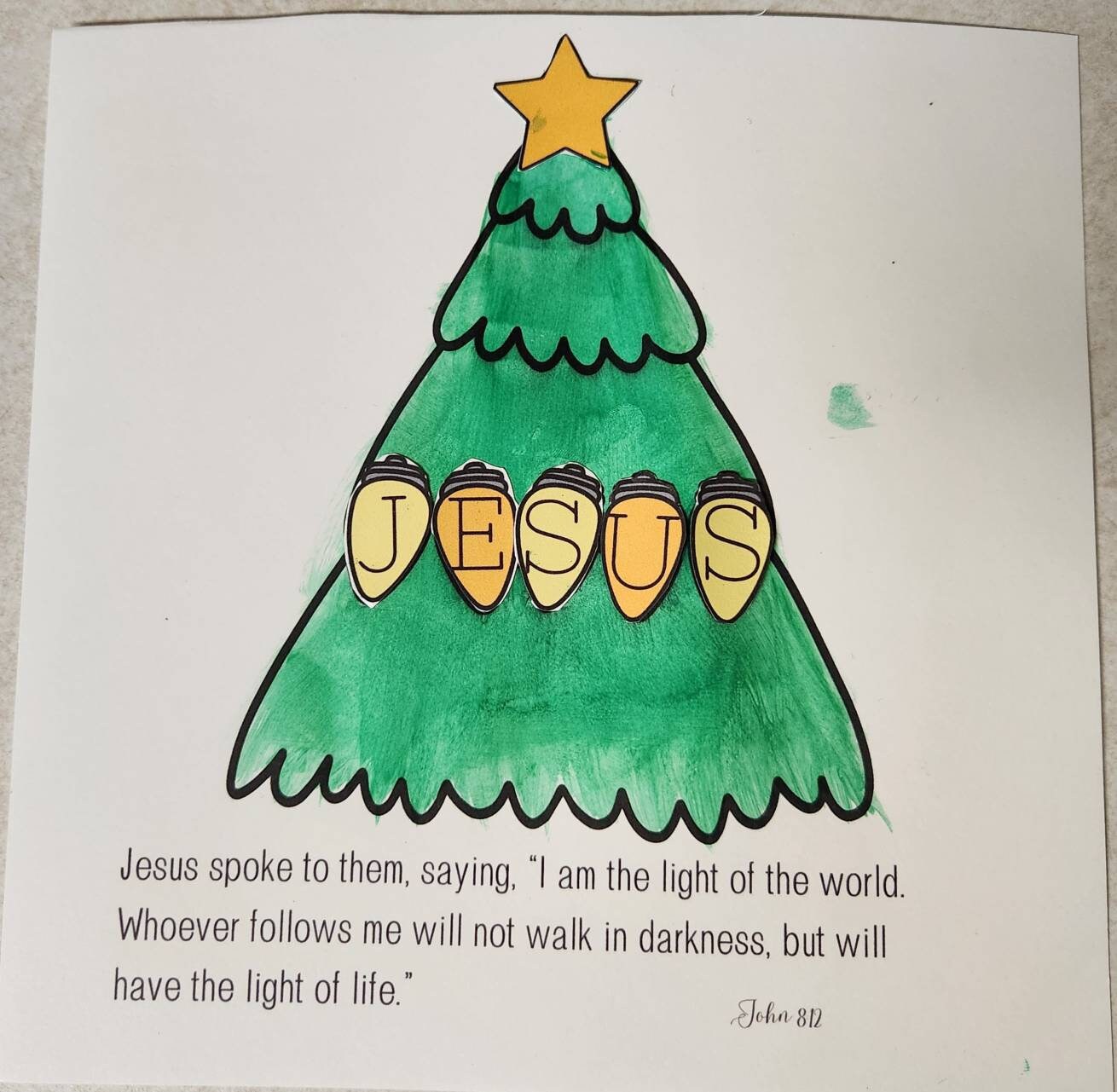 Jesus is the Light of the World Color and Cut Project - Etsy