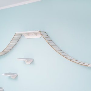 Cat bridge for wall, Set cat bridge + 3 Cat Steps, Wall Mounted Cat Shelves, Cat Wall Furniture, Cat Furniture, Wall Cat Tree