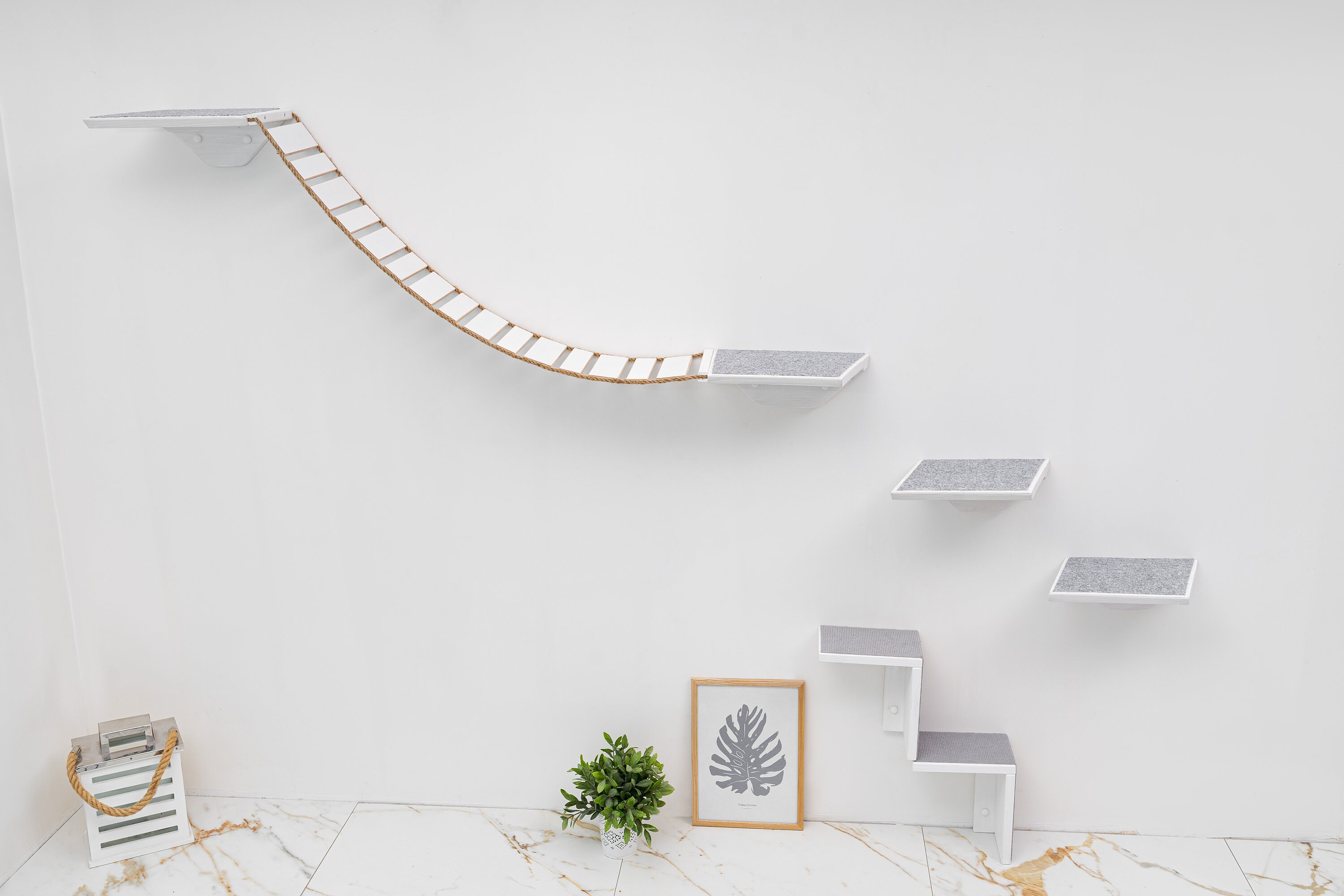 Rhombus Cat Wall Steps, Pine & Plywood, Cat Ladder - Etsy