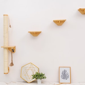 Cat Furniture Wall Mounted Cat Sisal Pole Cat Climbing Cat Scratching Furniture Cat Scratcher