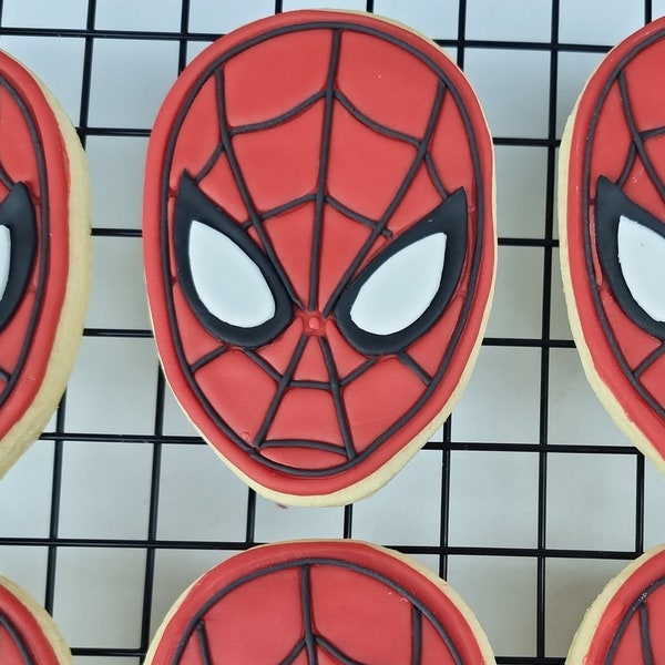 ab 5er Set Spiderman Fondant Kekse | Marvel Spiderman Dekokeks by: Keks.Werk