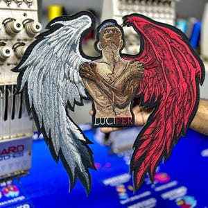 Prince of Lies Embroidered Back Patch: Lucci Angle Iron-On Applique