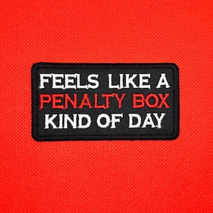 Hockey Penalty Box Patch Embroidered Patch, Iron on Ideal for Caps And Shirts